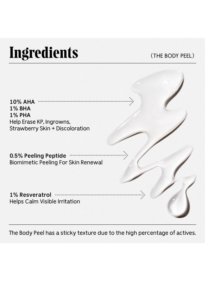 Necessaire - The Body Peel. Resurfacing Serum For Kp Ingrowns Strawberry Skin And Discoloration. 10% Aha 1% Bha 1% Pha Peeling Peptide. Dermatologisttested. Hypoallergenic. Noncomedogenic. 150Ml - Image 1