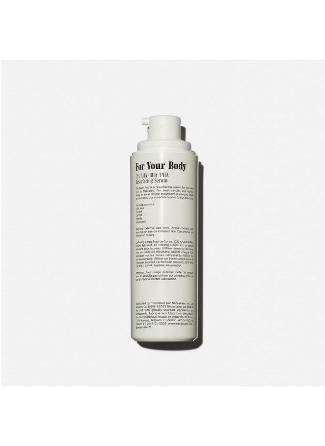 Necessaire - The Body Peel. Resurfacing Serum For Kp Ingrowns Strawberry Skin And Discoloration. 10% Aha 1% Bha 1% Pha Peeling Peptide. Dermatologisttested. Hypoallergenic. Noncomedogenic. 150Ml - Image 1