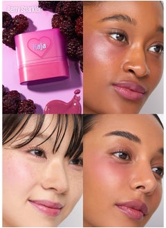 KAJA Dewy Bar - Creamy Multi-Stick Blusher & Lip Balm, Korean Cream Blush Stick for Cheeks and Lips, 45% Moisturizing Oil, Apple Extract, Vitamin-Hyaluronic Acid Infused, 01 Berry Sparkler,10g  - Image 2