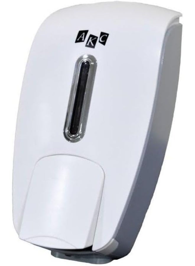 AKC 800ml Wall Mounted Manual Soap Dispenser – ABS Plastic Liquid Hand Soap Dispenser for Bathroom or Kitchen, Lockable, No-Drip, Refillable for Home or Commercial Use - Image 1