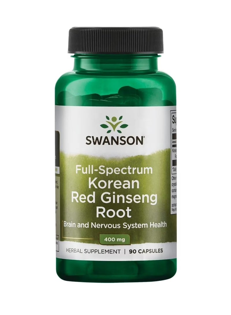 سوانسون، جذر الجينسنغ الأحمر الكوري كامل الطيف، 400 ملغ، 90 كبسولة - Image 1