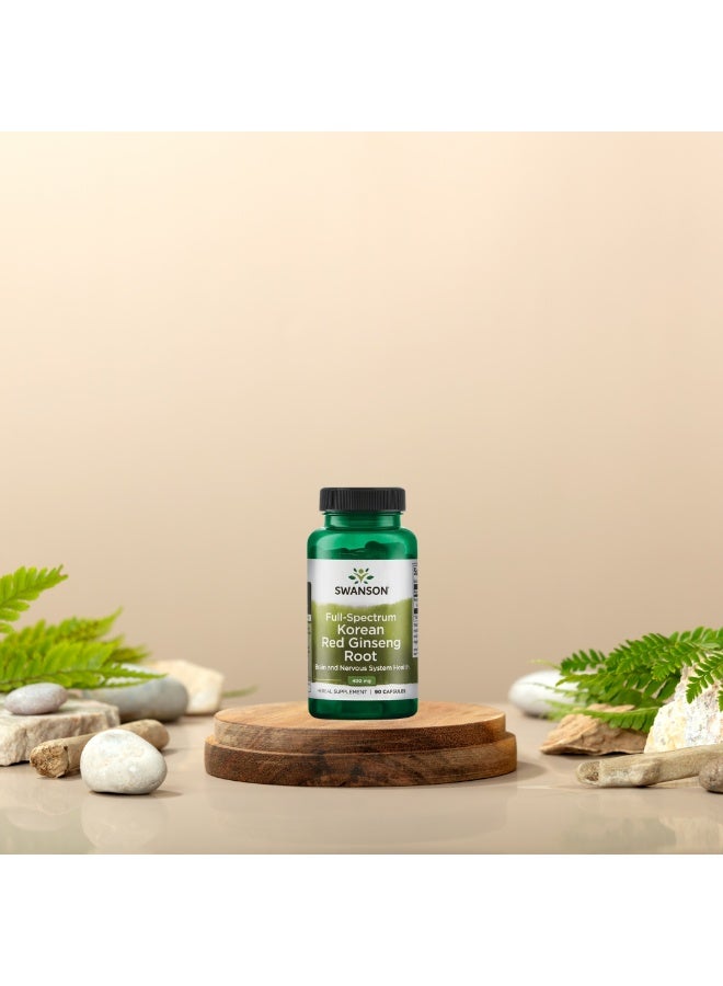 سوانسون، جذر الجينسنغ الأحمر الكوري كامل الطيف، 400 ملغ، 90 كبسولة - Image 2