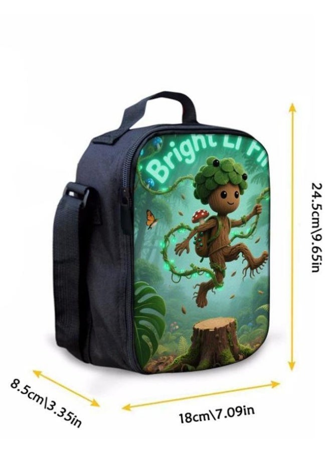 Bright Li Fire Three-piece set of cartoon bags, easily cope with various occasions (students, children, friends' outings, mountain climbing, schooling, etc.) | Backpack + hand-held + stationery bag | School season/holiday gifts - 74 - Image 3