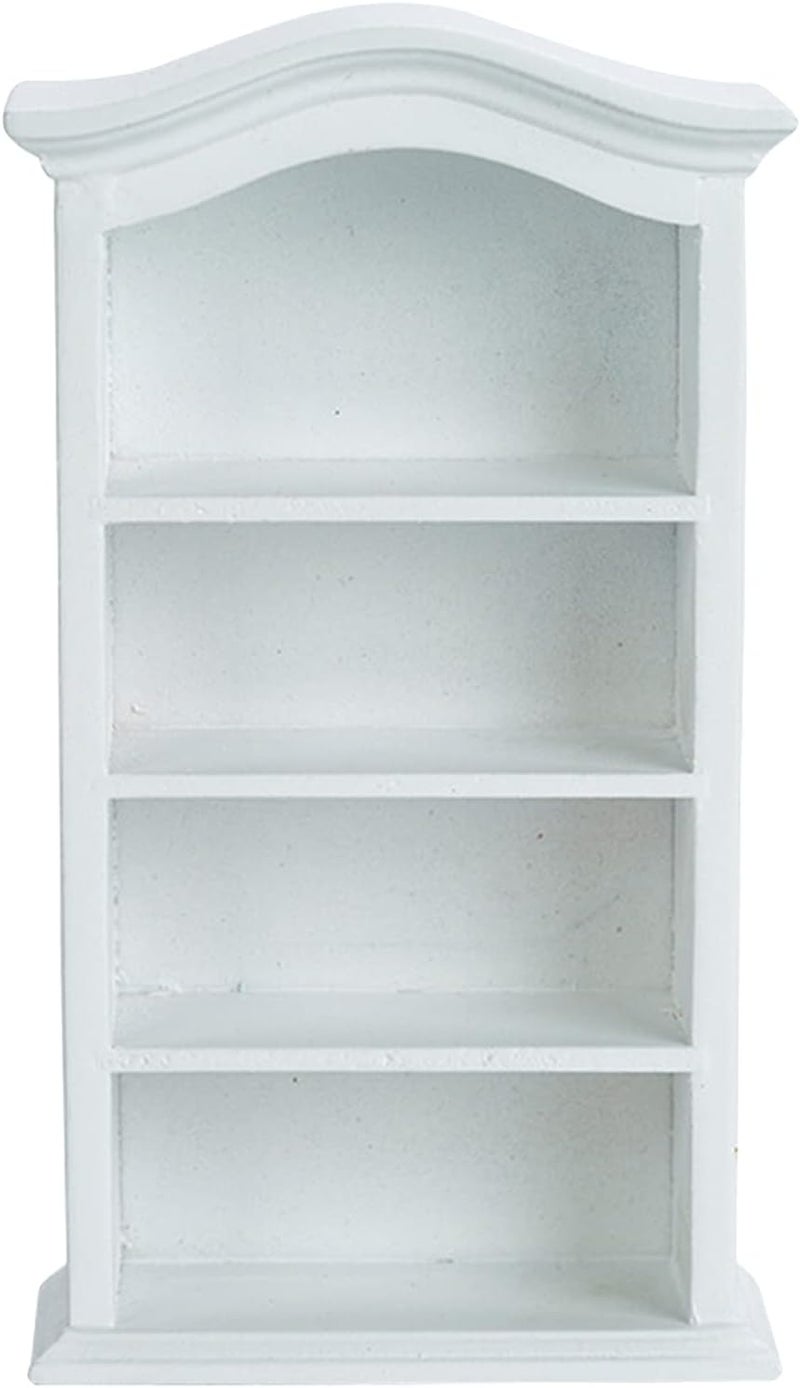 كلاراكو خزانة كتب خشبية من خشب البتولا بأربعة طبقات، مصنوعة يدويًا، لبيت الدمى، مناسبة لغرفة بيت الدمى، ديكور منزلي الصنع. - Image 1