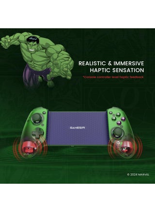 Galileo G8 Plus HULK Edition Bluetooth Mobile Game Controller for Switch & iOS & Android & Tablets, Wireless Gamepad with Hall Effect Joysticks/Hall Trigger, Play Minecraft, Genshin Impact, Call of Duty Mobile - view 3