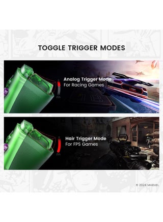 Galileo G8 Plus HULK Edition Bluetooth Mobile Game Controller for Switch & iOS & Android & Tablets, Wireless Gamepad with Hall Effect Joysticks/Hall Trigger, Play Minecraft, Genshin Impact, Call of Duty Mobile - view 4