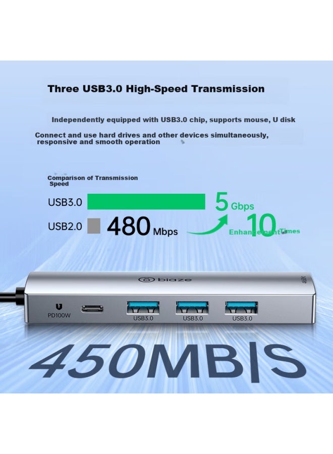 Biaze Biaze Type-c Docking Station Thunderbolt 4 Apple 15/16 Docking Station Hdmi Adapter 4k60hz Converter Usb Hub For Macbook Apple Huawei Xiaomi  - Image 5