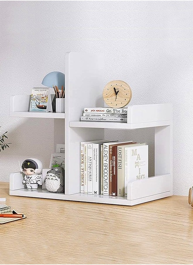 C&C Home - Multipurpose Multi-Tiers Large Space Desktop Bookshelf Organizer and Accessories Storage Display Rack Bookcase for Home Office Furniture 41x18x47 cm - Image 1