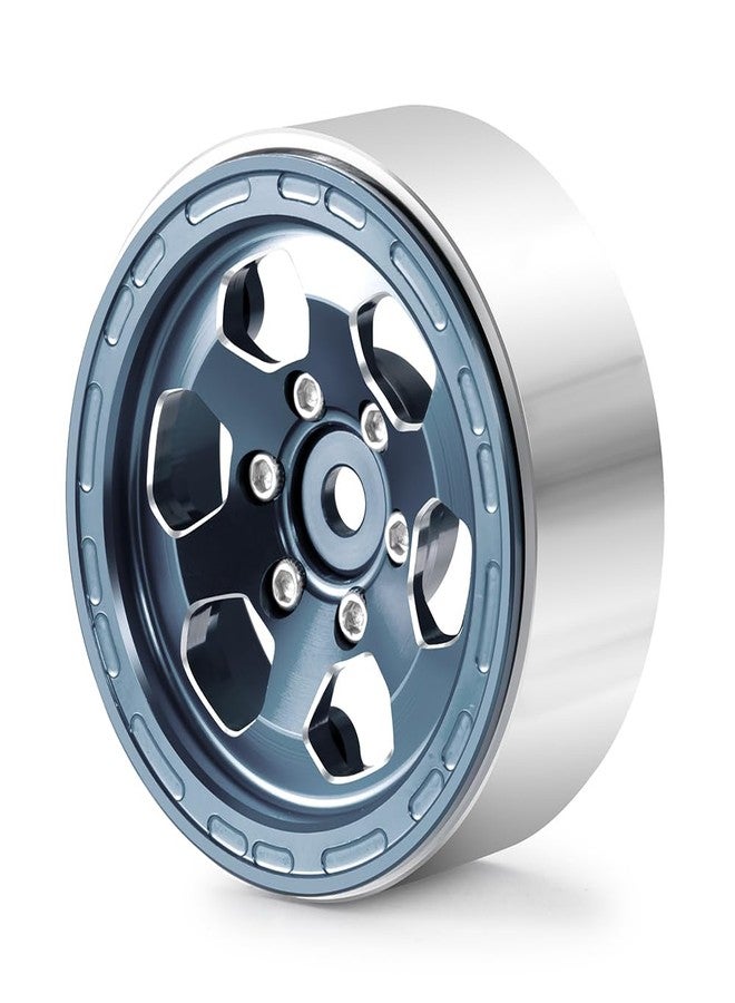 MOHERO 4Pcs 1.3 Aluminium Beadlock Wheel Rims for 1/18 1/24 RC Crawler TRX4M Axial SCX24 Upgrade Parts (Grey) - Image 4