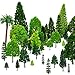 OrgMemory Mixed Model Trees 29pcs 156 inch416 cm Ho Scale Bushes Diorama Supplies Plastic Trees for Projects Model Train Scenery with No Bases - Image 3