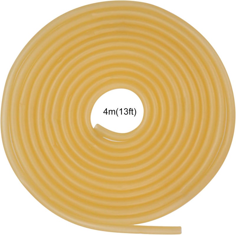 stonylab Rubber Tubing, Pure Latex Amber Tubing Natural Rubber Tube 3/8 inch (9 mm) OD 1/4 inch (6 mm) ID Highly Elastic and Strong, 12 Feet - Image 3