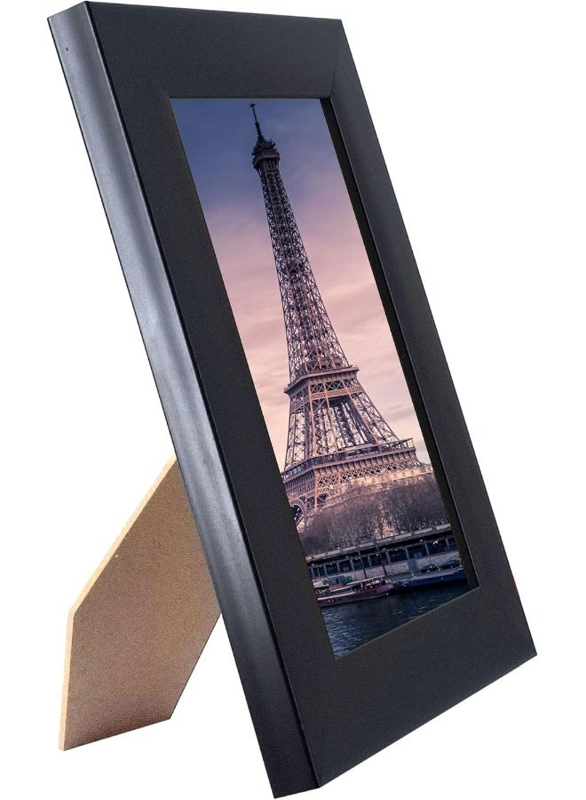 Decorhills DECORHILLS FRAMES & DECOR Photo Real Glass, PVC Vertical Horizontal Tabletop Display, Black, 4x6 Inch Pack of 6  - Image 2
