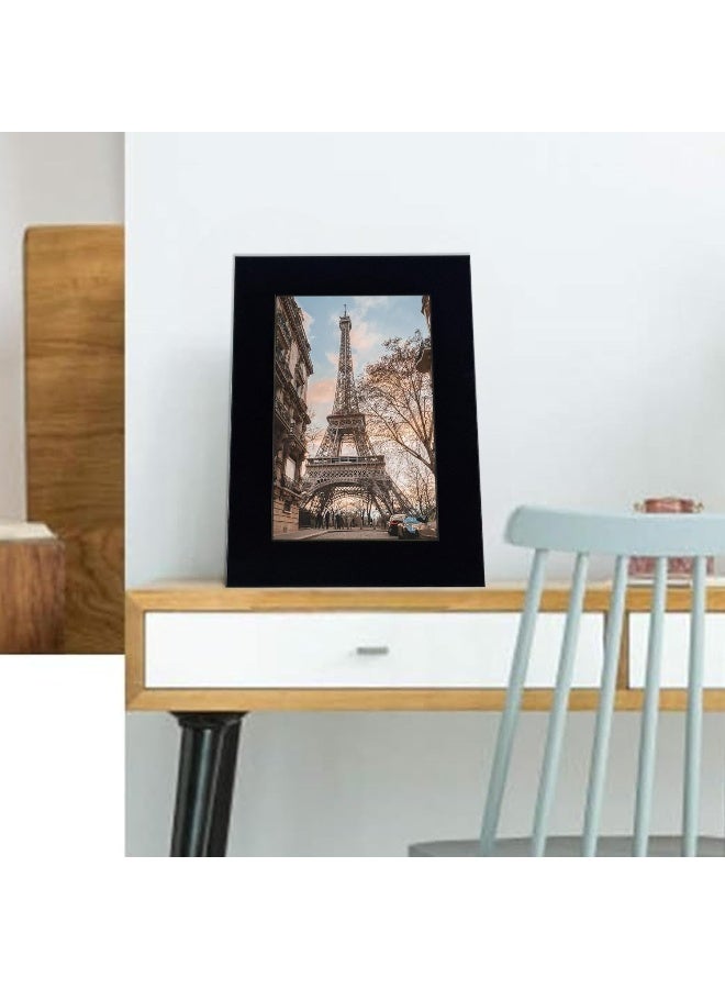 Decorhills DECORHILLS FRAMES & DECOR Photo Real Glass, PVC Vertical Horizontal Tabletop Display, Black, 4x6 Inch Pack of 6  - Image 4