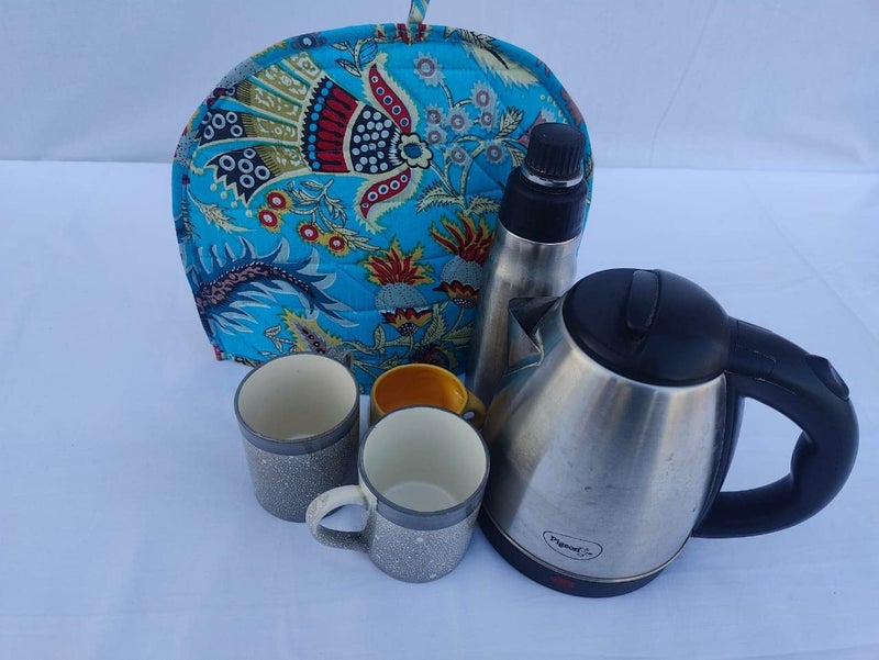 Malan Bai غطاء شاي مالان باي ماندالا يدوي الصنع شتوي غطاء دافئ لوعاء الشاي من القطن غطاء قهوة ساخنة ديكور مطبخ يدوي الصنع العلامة التجارية: مالان باي (النمط 42) - Image 5