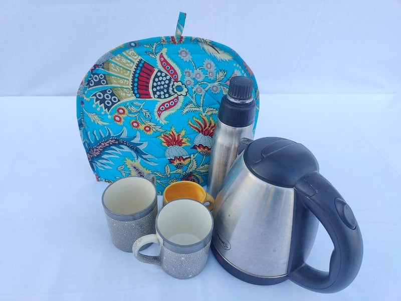 Malan Bai غطاء شاي مالان باي ماندالا يدوي الصنع شتوي غطاء دافئ لوعاء الشاي من القطن غطاء قهوة ساخنة ديكور مطبخ يدوي الصنع العلامة التجارية: مالان باي (النمط 42) - Image 1