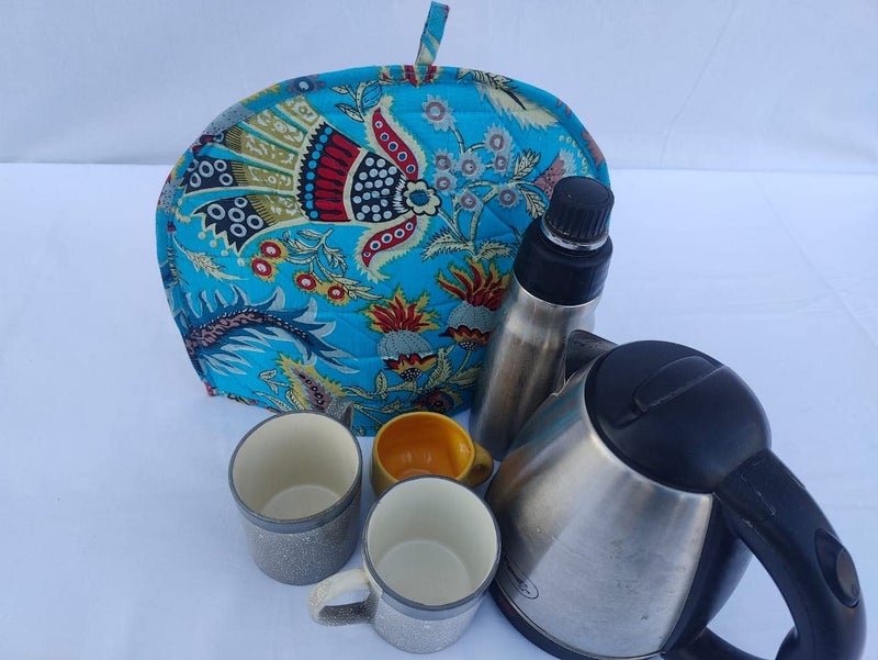 Malan Bai غطاء شاي مالان باي ماندالا يدوي الصنع شتوي غطاء دافئ لوعاء الشاي من القطن غطاء قهوة ساخنة ديكور مطبخ يدوي الصنع العلامة التجارية: مالان باي (النمط 42) - Image 3