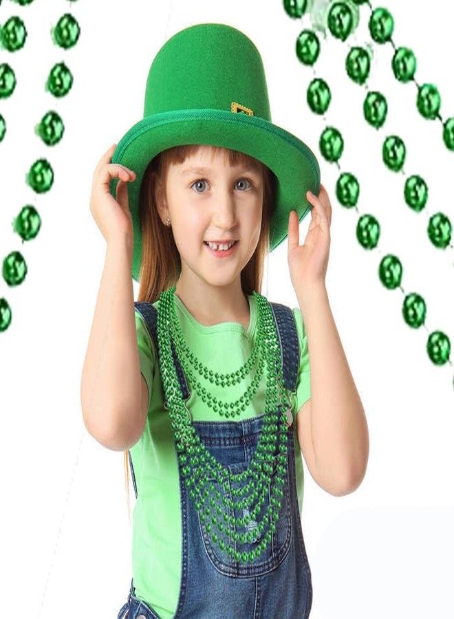 Groumh 10PCS Five Size St. Patricks Day Beads Necklace 31.5"/30"/29.5"/28.7"/27.6" Green Mardi Gras Christmas Beads for St. Patricks Day, Mardi Gras, Christmas, Carnival Party Favors - Image 4