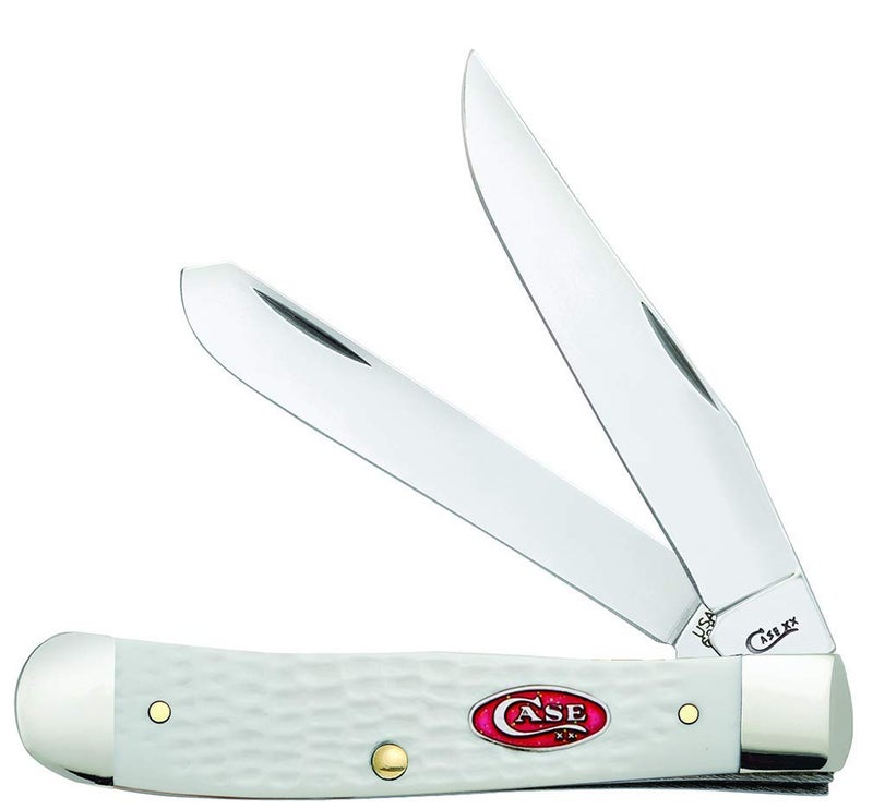 Case WR XX Pocket Knife Sparxx White Jigged Synthetic Trapper Item #60182 - (6254 SS) - Length Closed: 4 1/8 Inches - Image 1