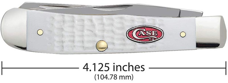 Case WR XX Pocket Knife Sparxx White Jigged Synthetic Trapper Item #60182 - (6254 SS) - Length Closed: 4 1/8 Inches - Image 2