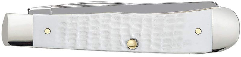 Case WR XX Pocket Knife Sparxx White Jigged Synthetic Trapper Item #60182 - (6254 SS) - Length Closed: 4 1/8 Inches - Image 3