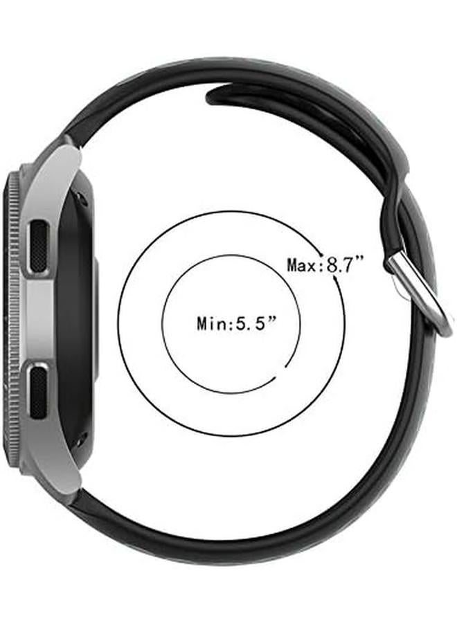 erorex Sport Silicone Band For Huawei Gt1 Gt2 Gt2E Samsung S3 S4 46Mm Active2 44Mm Sam 3 45Mm Honor Magic2 46Mm Black Gray  - Image 4