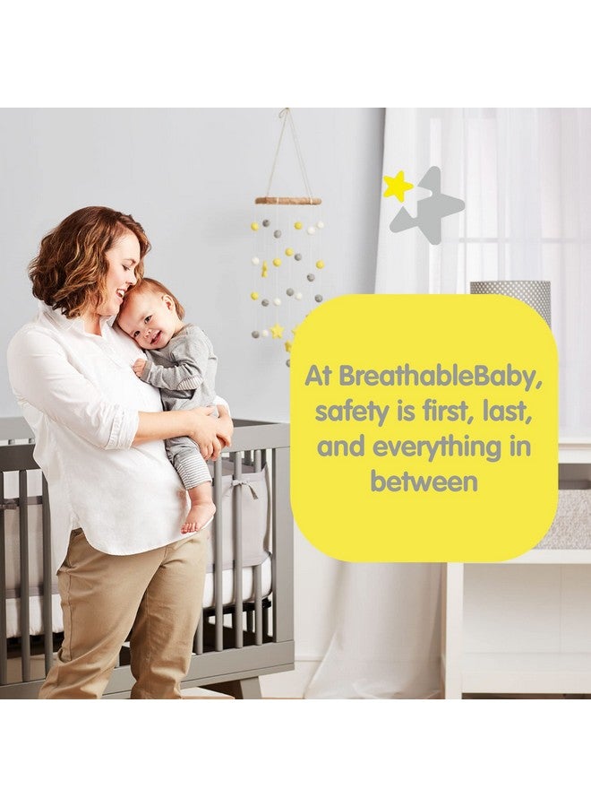 BreathableBaby Breathable Mesh Liner for Full-Size Cribs, Deluxe 4mm Mesh, Sand Beach (Size 4FS Covers 3 or 4 Sides) - Image 2