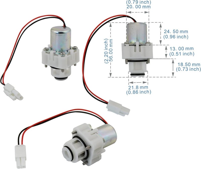 Lychee Light Solenoid Assembly Electric Water Valve and Diaphragm Compatible with TOTO Automatic Infrared Urinal Sensor Flush Valve Solenoid Unit Sensor Repair Accessories, White Plug - Image 2