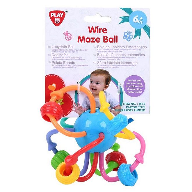 Playgo Wire Maze Ball for Babies 6M+, Fine Motor Skills Development, Vibrant Rattle, 12.75x8.99x10.26cm Lightweight - Image 3