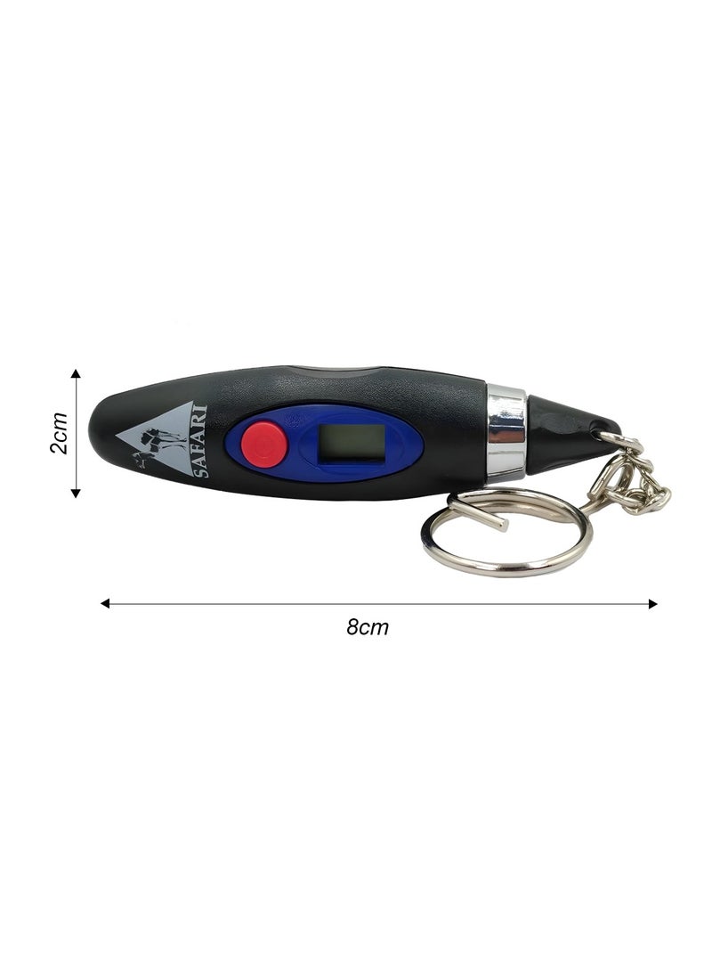 Safari Safari Digital Tire Pressure Gauge  Portable Mini LCD Air Pressure Tester for Cars Trucks Motorcycles Bicycles Keychain Design Energy Saving Anti Slip Easy to Use - TG-48  - Image 4