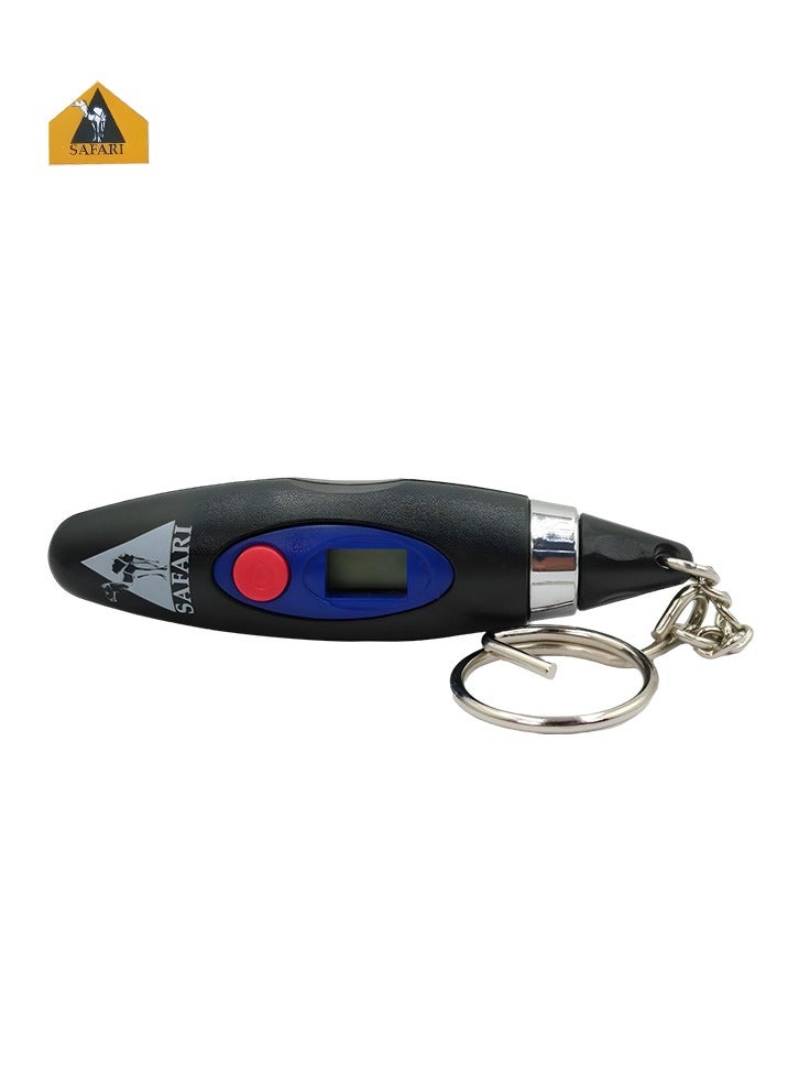 Safari Safari Digital Tire Pressure Gauge  Portable Mini LCD Air Pressure Tester for Cars Trucks Motorcycles Bicycles Keychain Design Energy Saving Anti Slip Easy to Use - TG-48  - Image 2
