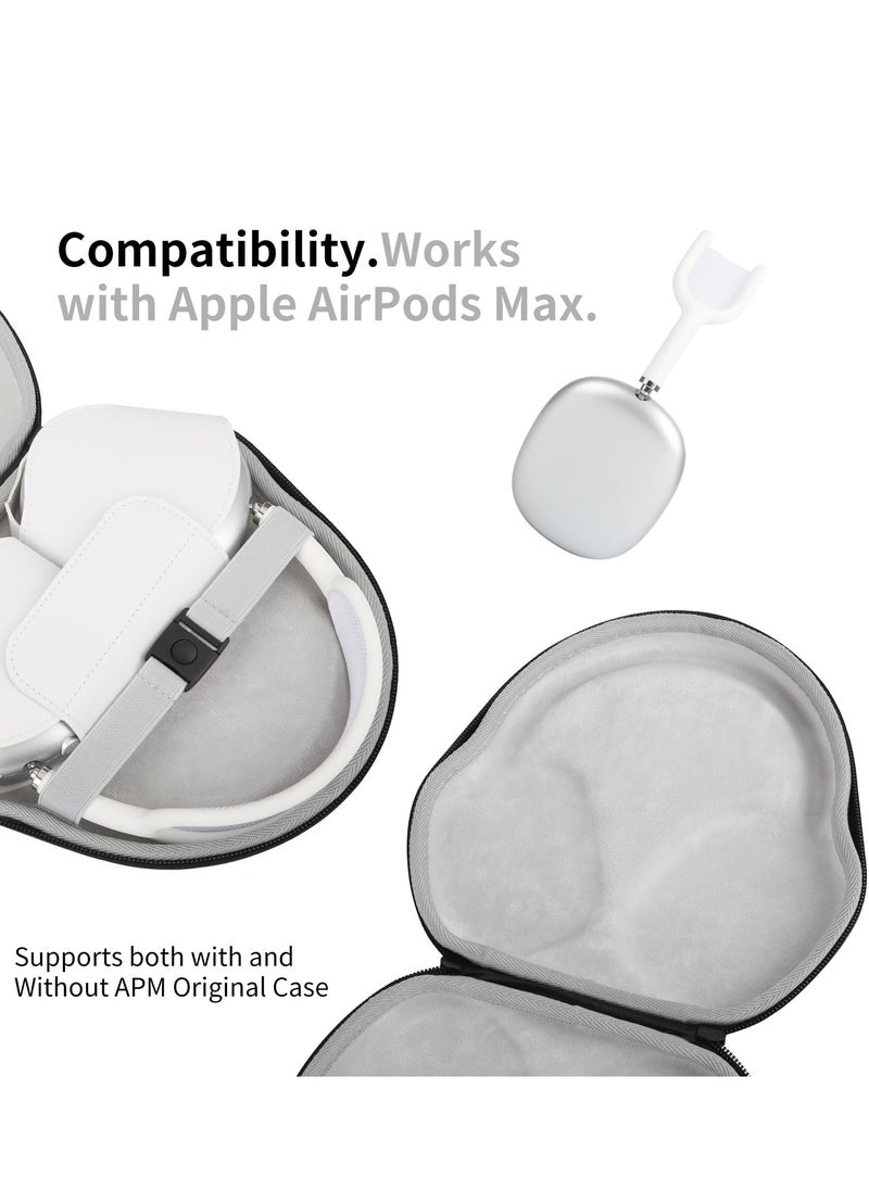 Generic - Waterproof Hard Case for AirPods Max with Sleep Mode, Durable Portable Shell for Travel and Storage, Protective Carrying Bag for Apple AirPods Max Headphones, Silver Color. - Image 1