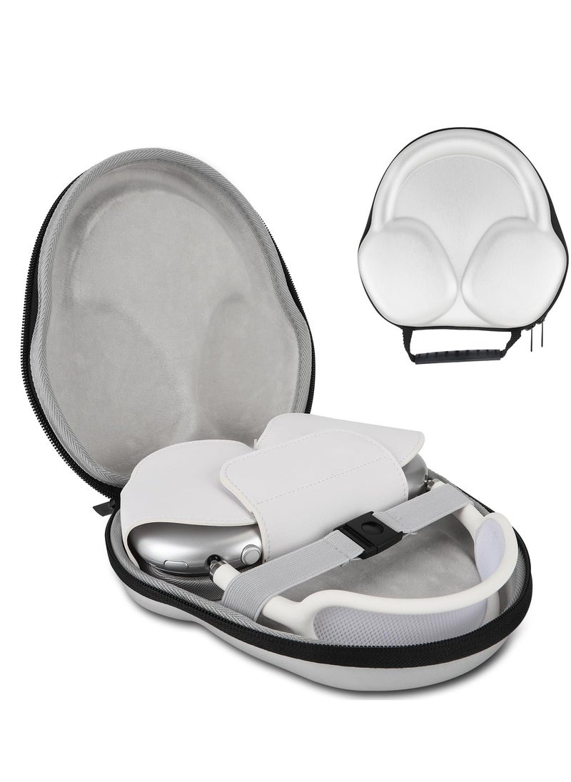 Generic - Waterproof Hard Case for AirPods Max with Sleep Mode, Durable Portable Shell for Travel and Storage, Protective Carrying Bag for Apple AirPods Max Headphones, Silver Color. - Image 1