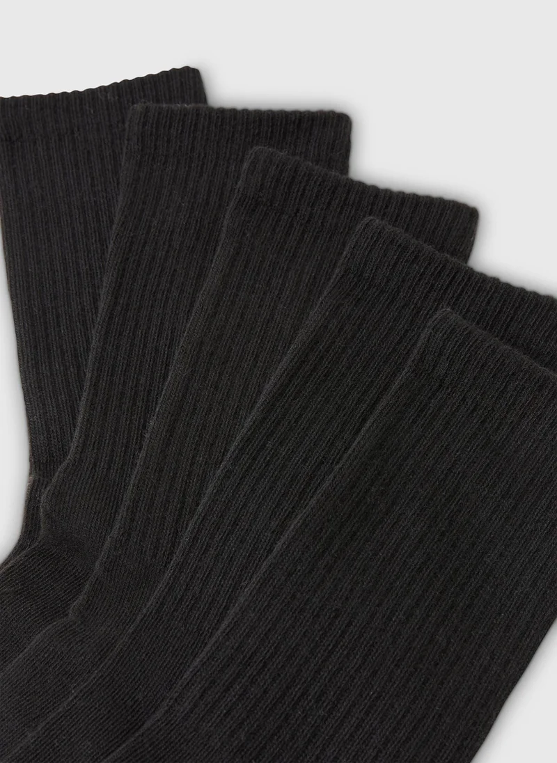 Matalan 5 Pack Black Work Socks