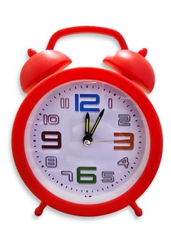 Charming little cartoon alarm clock, cute office decor, special gift, bedroom decor, with creative classic design and cheerful red color