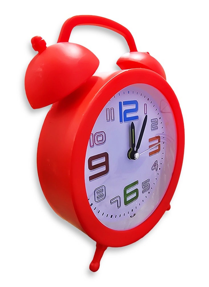 Generic - Charming little cartoon alarm clock, cute office decor, special gift, bedroom decor, with creative classic design and cheerful red color - Image 1