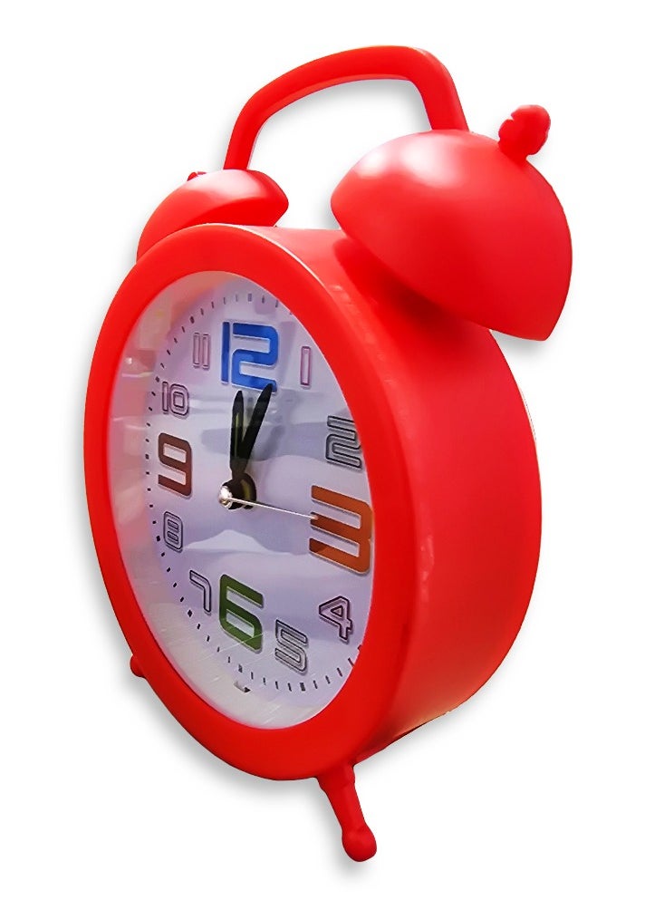 Generic - Charming little cartoon alarm clock, cute office decor, special gift, bedroom decor, with creative classic design and cheerful red color - Image 1