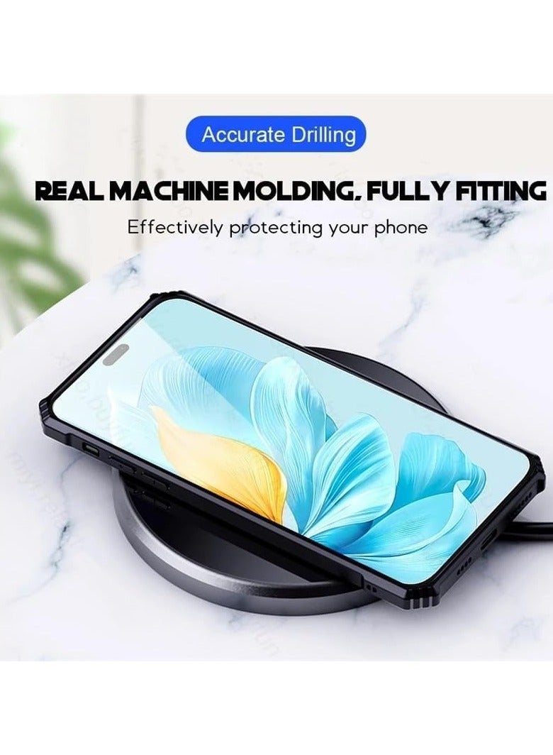 Honor 200 Lite 5G Clear Hard PC Back Cover Case with Shockproof Premium TPU Black Border 360 Degree Impact Resistant Camera lens Protection Transparent Cover For Honor 200 Lite 5G - Image 4