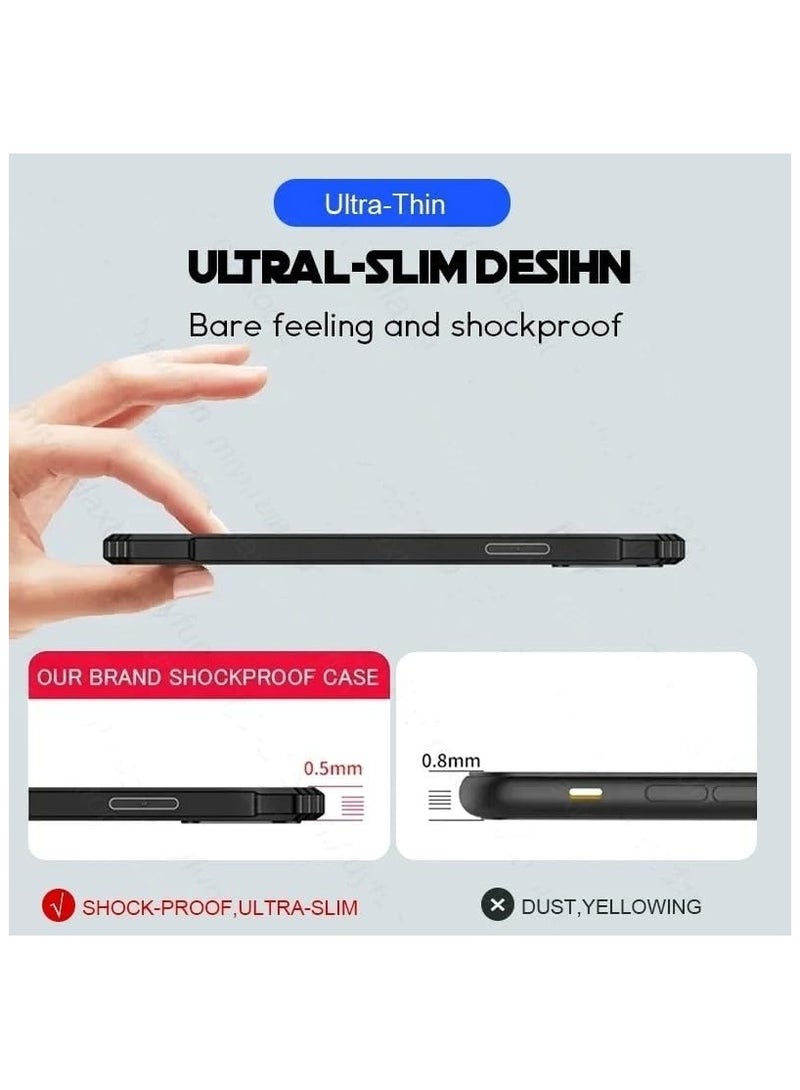 Honor 200 Lite 5G Clear Hard PC Back Cover Case with Shockproof Premium TPU Black Border 360 Degree Impact Resistant Camera lens Protection Transparent Cover For Honor 200 Lite 5G - Image 2