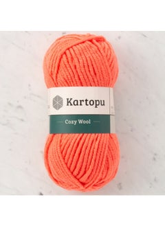 Kartopu Cozy Wool K1212 Orange 25% Wool Blend Thick Knitting Yarn 