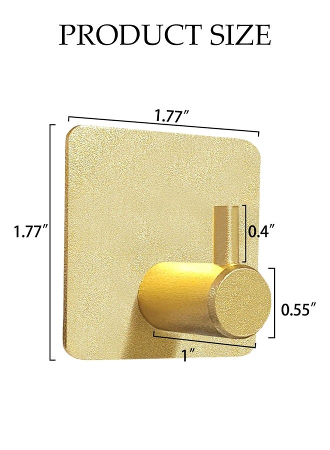 DUNISO 4-Pieces Self Adhesive Hooks for Hanging,Waterproof 304 Stainless Steel Hooks for Hanging Coat,Hat,Robe or Towel ,Single Organizer for Bathroom and Kitchen - Image 2