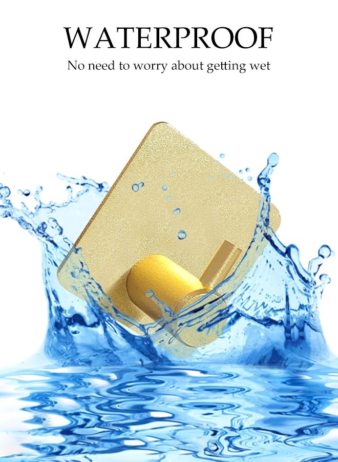 DUNISO 4-Pieces Self Adhesive Hooks for Hanging,Waterproof 304 Stainless Steel Hooks for Hanging Coat,Hat,Robe or Towel ,Single Organizer for Bathroom and Kitchen - Image 3