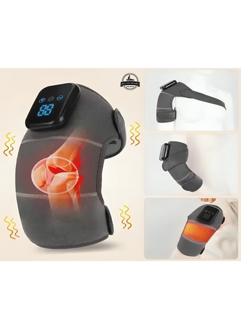 Relax Smart Electric Heating Shoulder and Joint Massager – Deep Heat Therapy Device for Shoulder, Neck, Elbow, and Knee Pain Relief – Adjustable Temperature, Vibration Massage, and Comfortable Support - Image 1