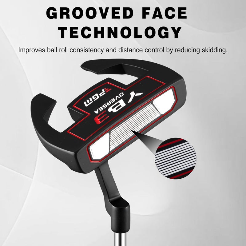 PGM Golf Putter for Men and Women Right Handed - Anti-Twist Mallet Design with Alignment Guide & Stepped Shaft - Low Center of Gravity for Smooth, Accurate Putts - 34 inch - Image 4