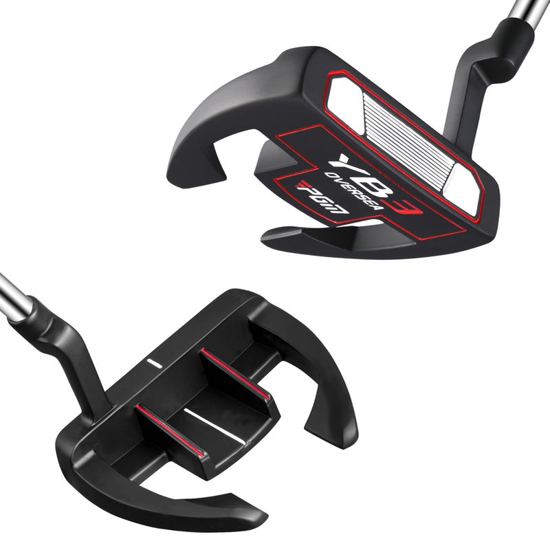 PGM Golf Putter for Men and Women Right Handed - Anti-Twist Mallet Design with Alignment Guide & Stepped Shaft - Low Center of Gravity for Smooth, Accurate Putts - 34 inch - Image 1