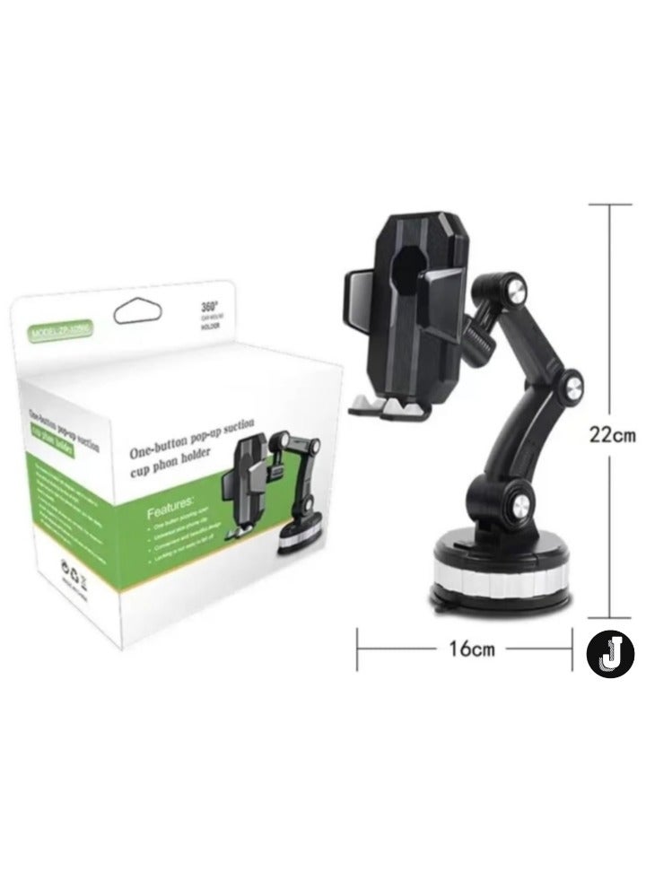 JAJEEK "Universal Car Phone Holder - Dashboard & Windshield Suction Cup Stand for Smartphones & GPS (1-Pack)" - Image 5