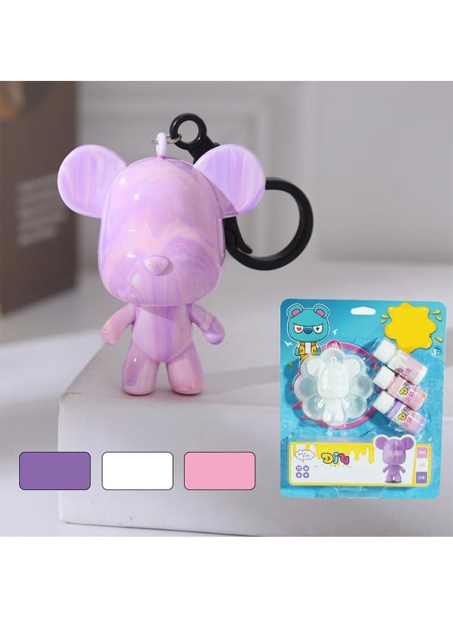 رات سو DIY الطلاء السائل الدب تيدي الدب مجموعة الطلاء 6.5 سم - Image 2