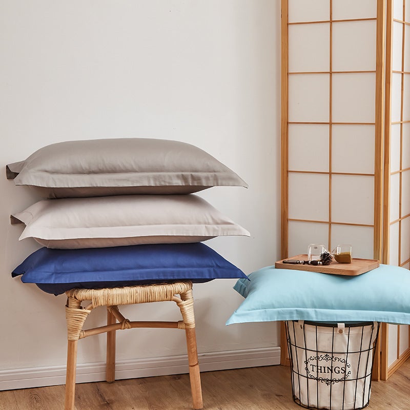 Solid Color Cotton Pillowcase Cotton Pillowcase Pair Pack 48*74 Envelope Pillowcase Single Pillowcase Household Pillowcase - Image 3