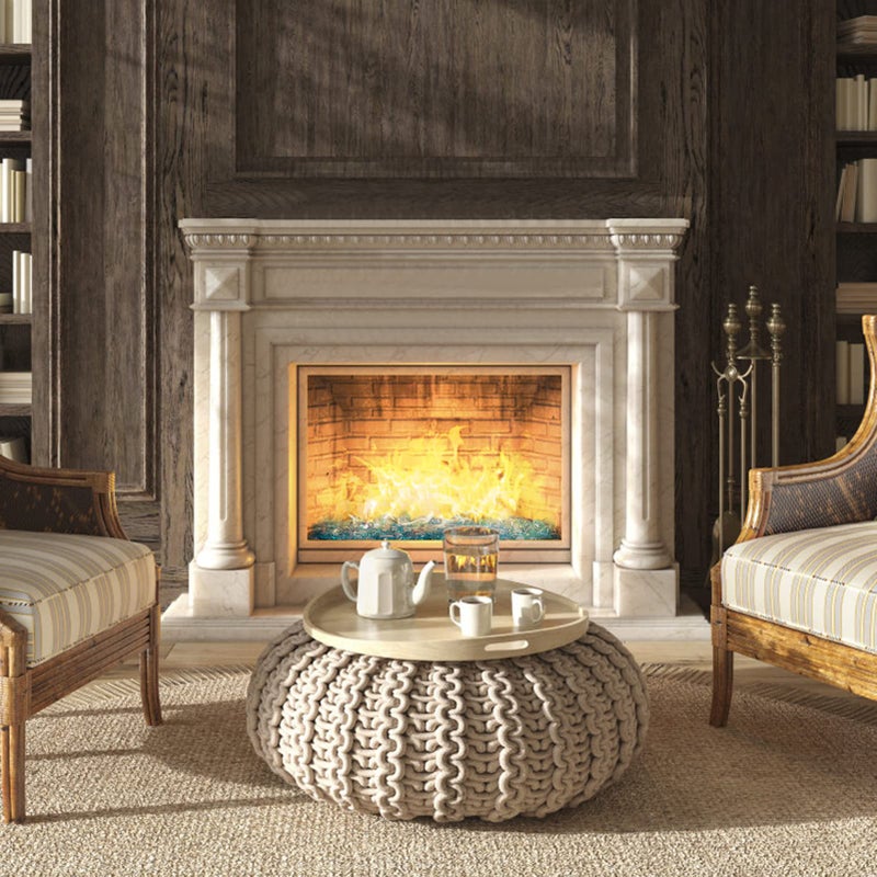 GASPRO 20 Pound Fire Glass Diamonds 1 Inch, Fire Pit Glass Rocks for Gas Fireplace and Fire Pit, Caribbean Blue, High Luster - Image 5