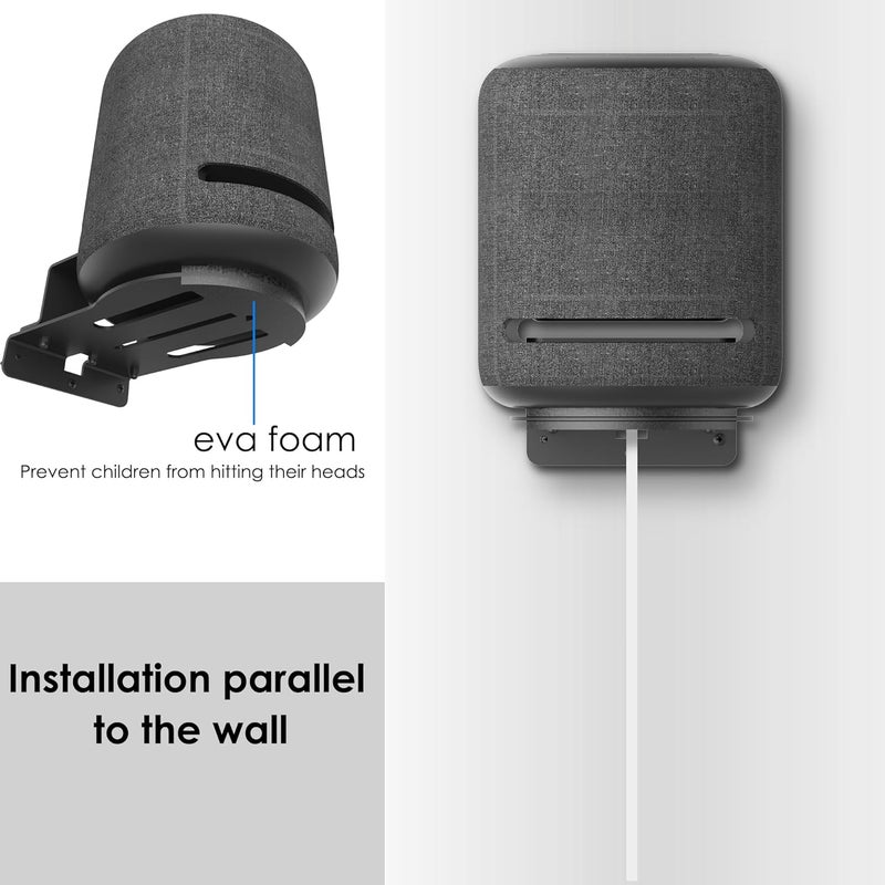 Alloery Wall-Mounted Speaker Stand Compatible with Echo Studio and All Suitable Sized Speakers Such as Sonos Era 100 and TREBLAB HD-360 - Image 4