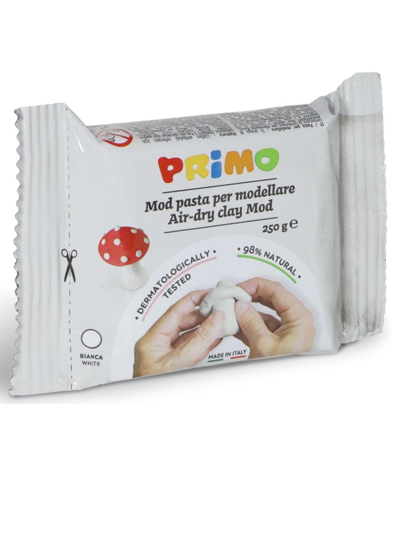 Primo Air Dry Clay, White, 0.6 lb., Non-Toxic, for Little Artists - Image 1